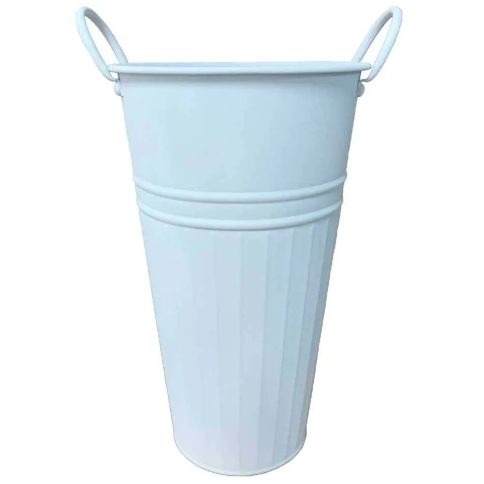 15.5" White Decorative Metal Container by Ashland®