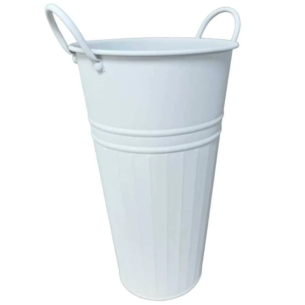 15.5" White Decorative Metal Container by Ashland®