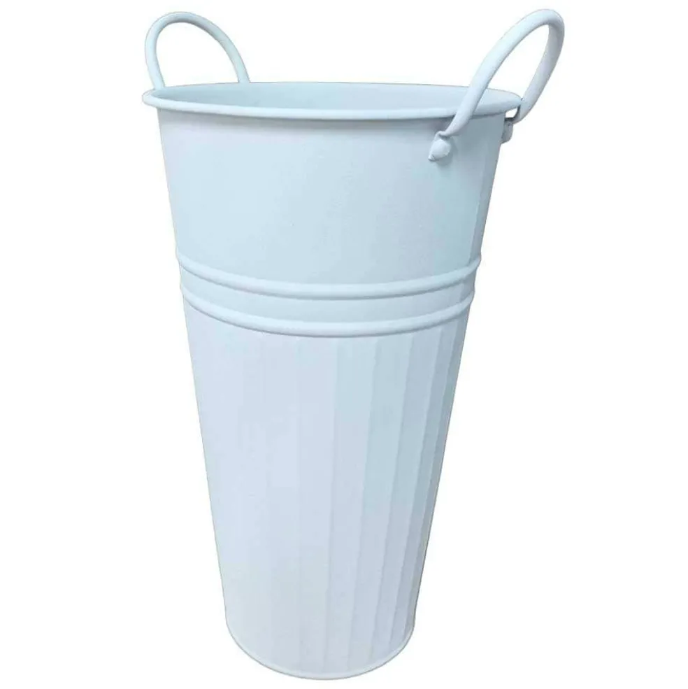 15.5" White Decorative Metal Container by Ashland®