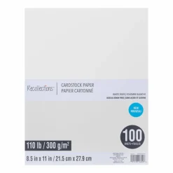 White Dove 8.5" x 11" Cardstock Paper by Recollections™, 100 Sheets