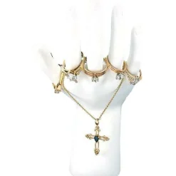 White Elegant Hand Display Ring Bracelet Jewelry Stand 6.5