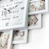 White Farmhouse Shabby-Chic "Memories" Picture Frame Wall Collage Clock
