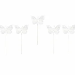 4" White Feather Butterflies, 5ct. by Ashland®