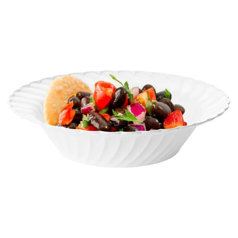 White Flair Plastic Soup Bowls - 12 oz. (180 Bowls)