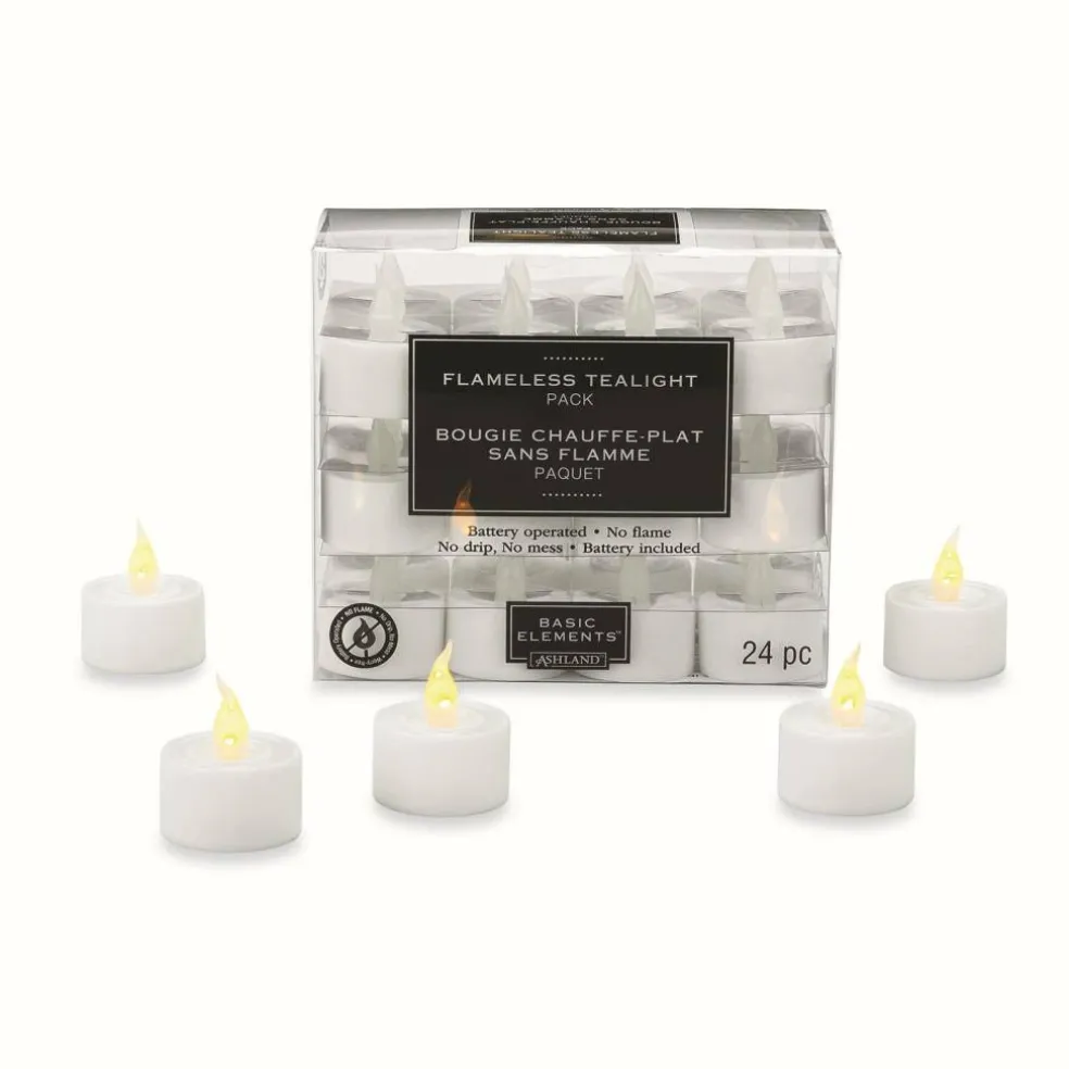 White Flameless Tealights, 24ct. by Ashland®