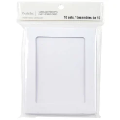 White Frame Cards & Envelopes by Recollections™, 4.25" x 5.5"
