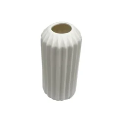 9" White Geometric Ceramic Vase by Ashland®