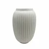 9" White Geometric Fluted Ceramic Vase by Ashland®