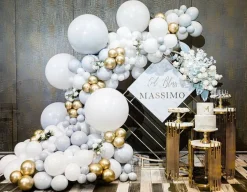White Giant Balloons 36in 8-Pack Jumbo Latex for Party & Wedding Decor