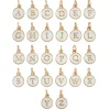 White & Gold Alphabet Charm Set by Bead Landing™