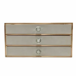 White & Gold 3-Tier Jewelry Box by Ashland®
