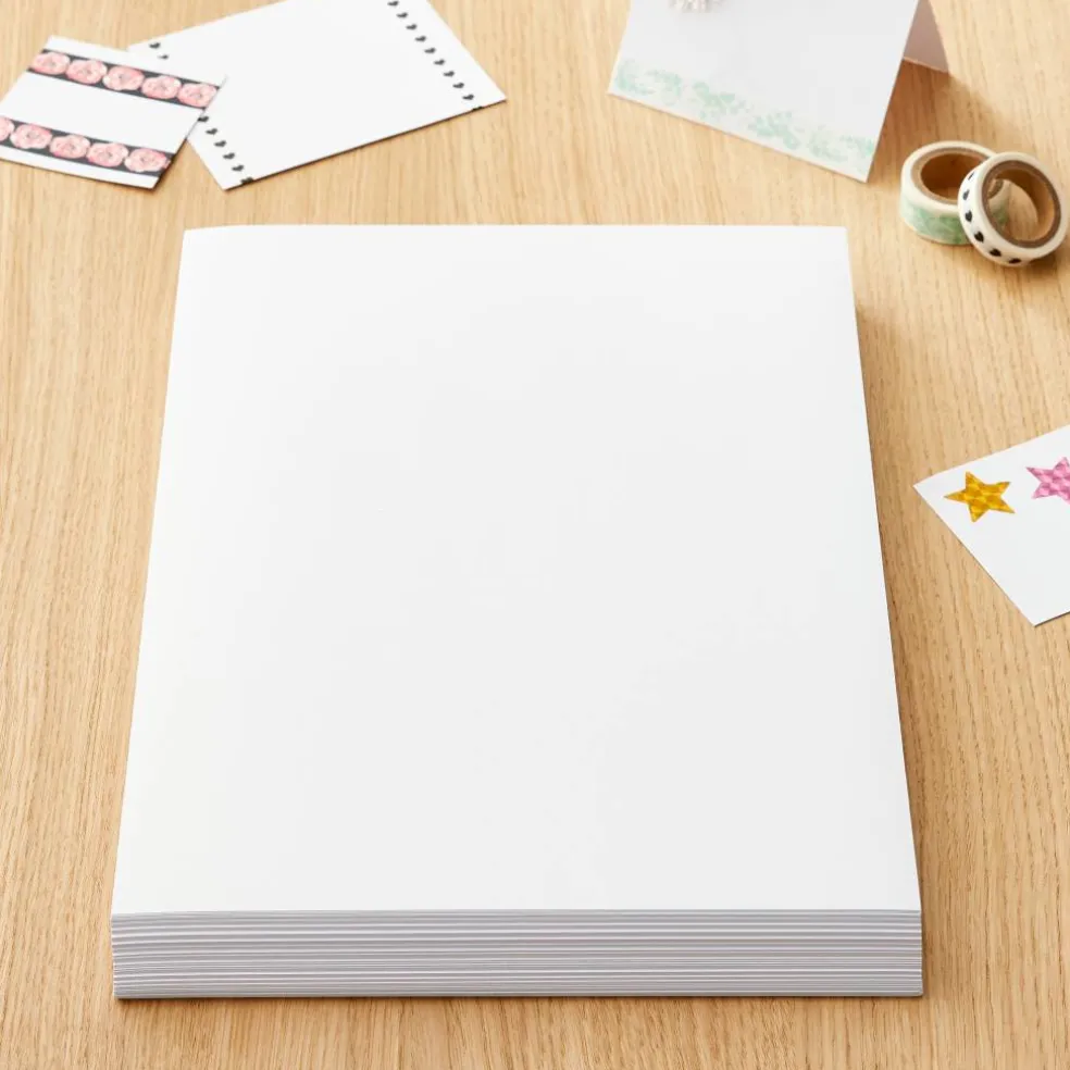 White Gold 8.5" x 11" Shimmer Cardstock Paper by Recollections™, 100 Sheets