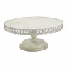 22" White Iron Farmhouse Cake Stand