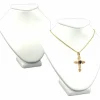 2 White Leather Necklace Busts Jewelry Displays 4.5"