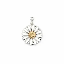 White Metal Daisy Pendant by Creatology™