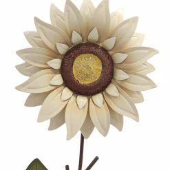 20" White Metal Flower Yard Stake by Ashland®