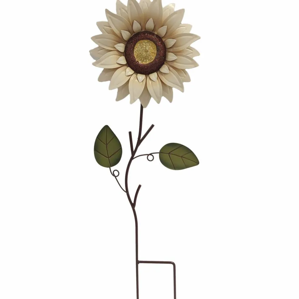 20" White Metal Flower Yard Stake by Ashland®