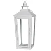 15.7" White Metal Lantern by Ashland®