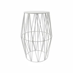 18" White Metal Outdoor Stool by Ashland®