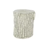 17" White MGO Squirrel Tree Trunk Garden Stool