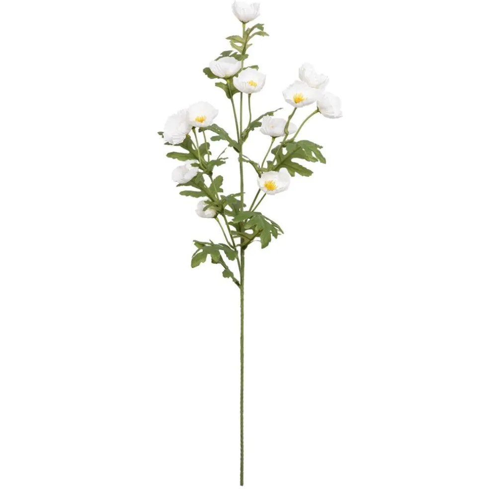 28" White Mini Poppy Stem by Ashland®
