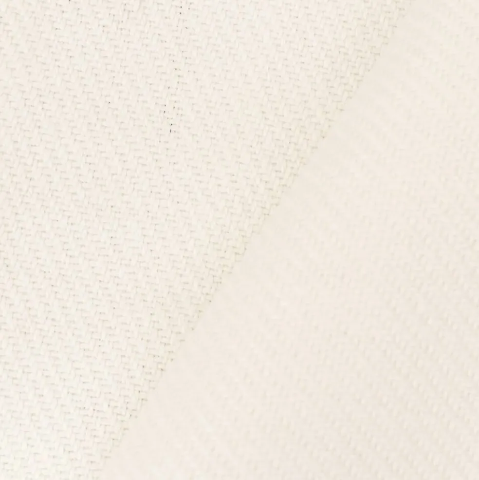 White Moygashel Twill Irish Linen Solid Woven Home Decorating Fabric By the Yard