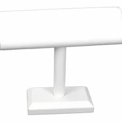 White Oval T-Bar Bangle Bracelet Watch Display Stand