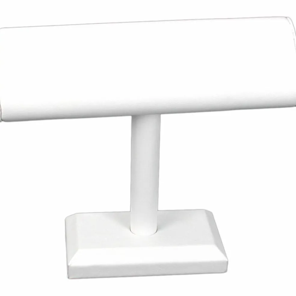 White Oval T-Bar Bangle Bracelet Watch Display Stand
