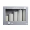 White 5 Piece LED Wax Pillar Candle Set by Ashland®