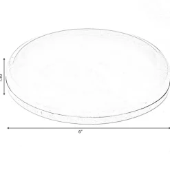 White Plastic 6 in Round LED Ceiling Light Fixture for Entryway, Office, Outdoor, 6500K Daylight, 2000lm 20W