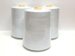 White Polyester Overlock Sewing Machine Threads