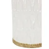 White Porcelain Contemporary Vase, 8" x 12"