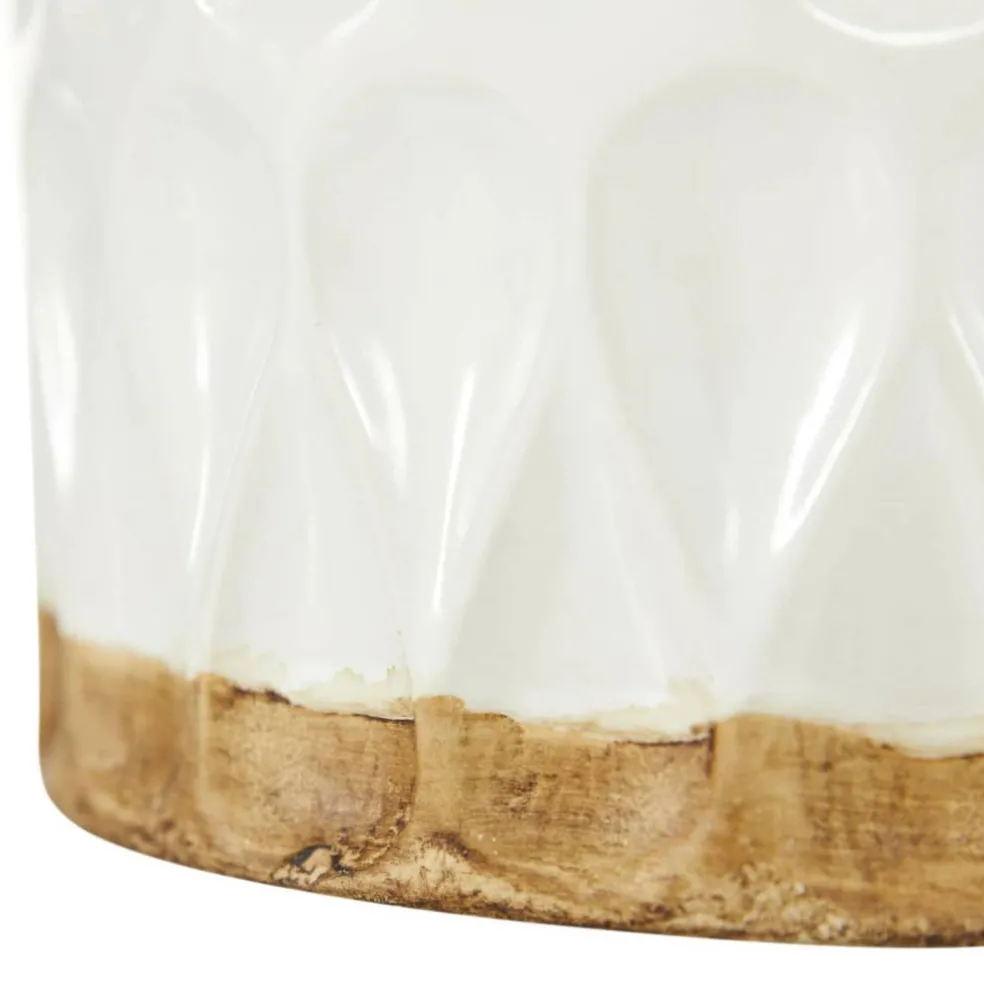 White Porcelain Contemporary Vase, 8" x 12"