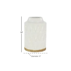 White Porcelain Contemporary Vase, 8