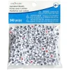 White Round Alphabet Beads by Creatology™