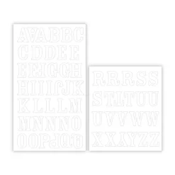 White Serif Alphabet Iron-On Transfers by Make Market®