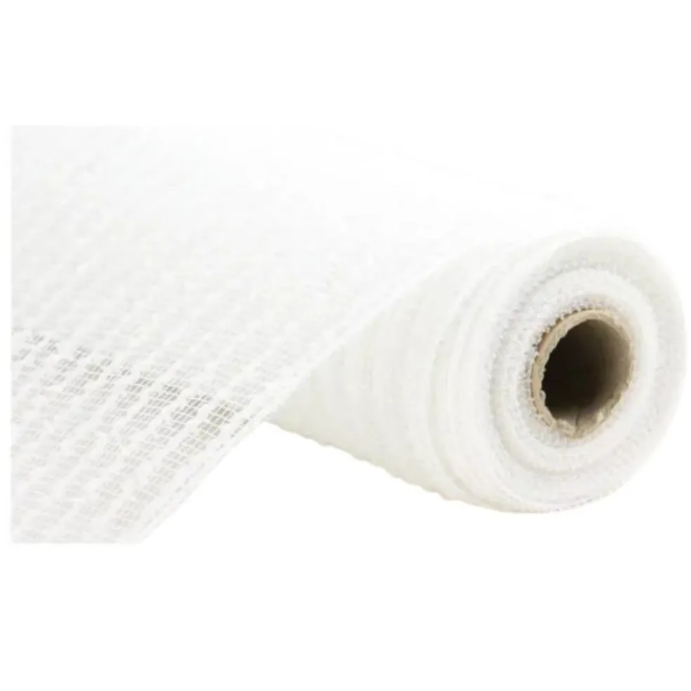 White Snowdrift Deco Mesh Roll – 10.25"x10 Yards Craft Mesh-RY810227