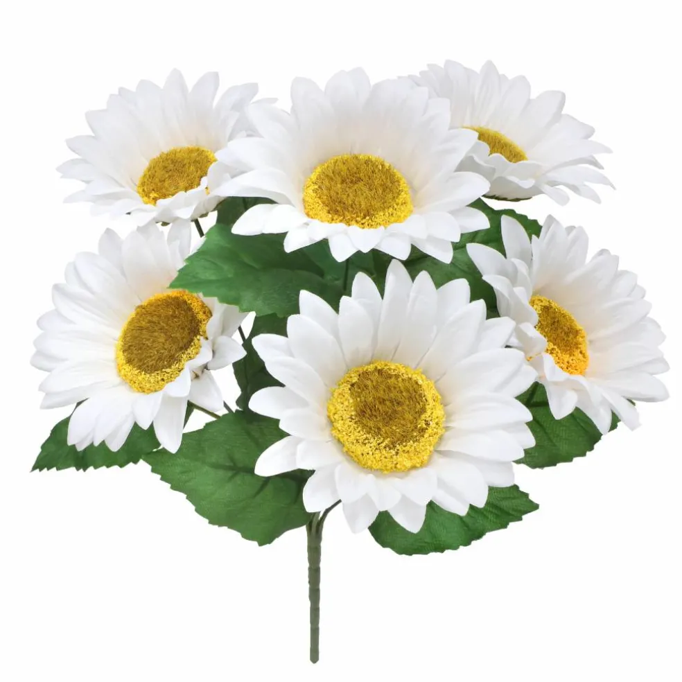 18" White Sunflower Bush by Ashland®