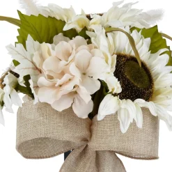 White Sunflower & Cream Hydrangea Mix Remembrance Cone by Ashland®