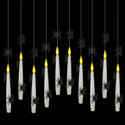 White Taper LED Hanging Candles with Spiders, 10ct. by Ashland®