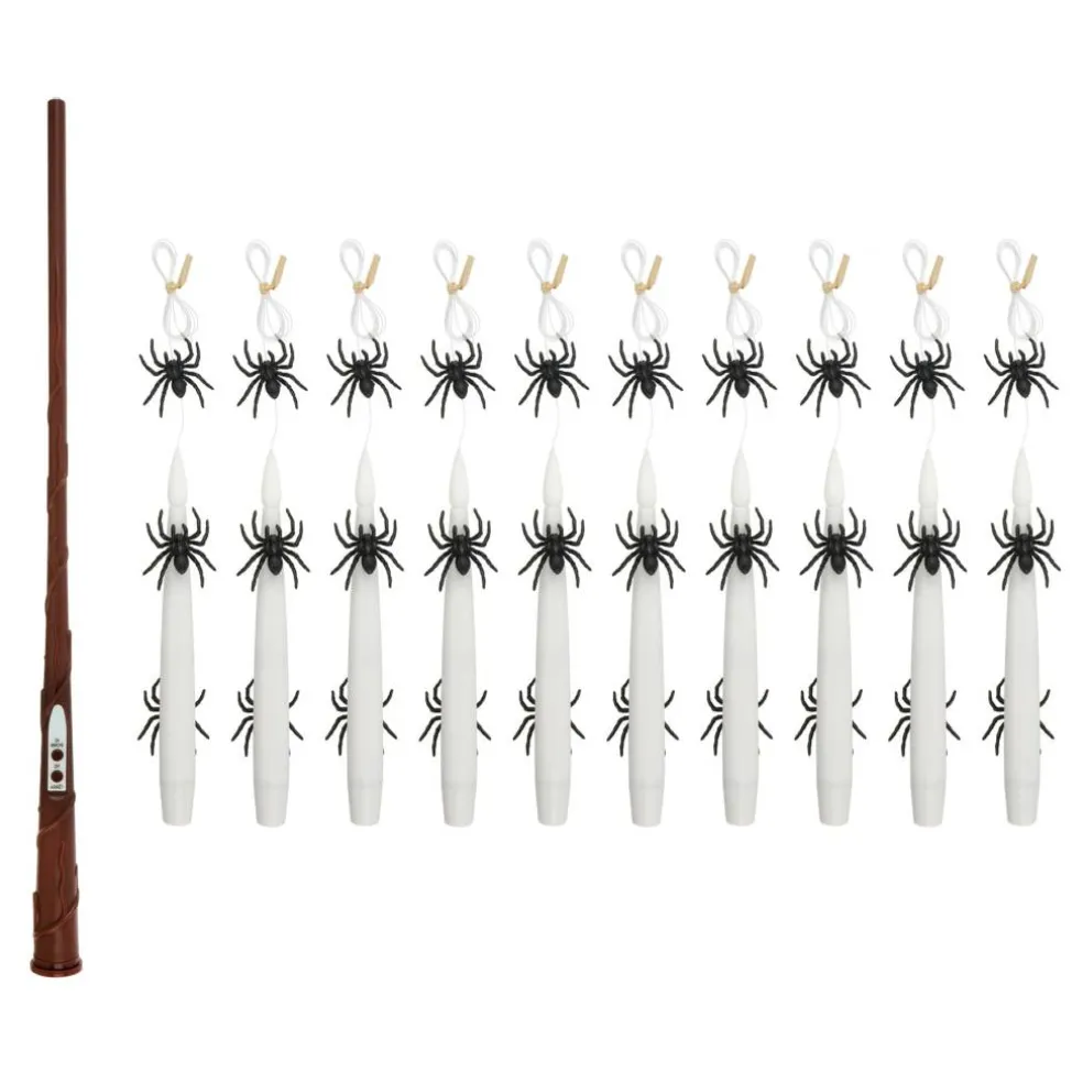 White Taper LED Hanging Candles with Spiders, 10ct. by Ashland®