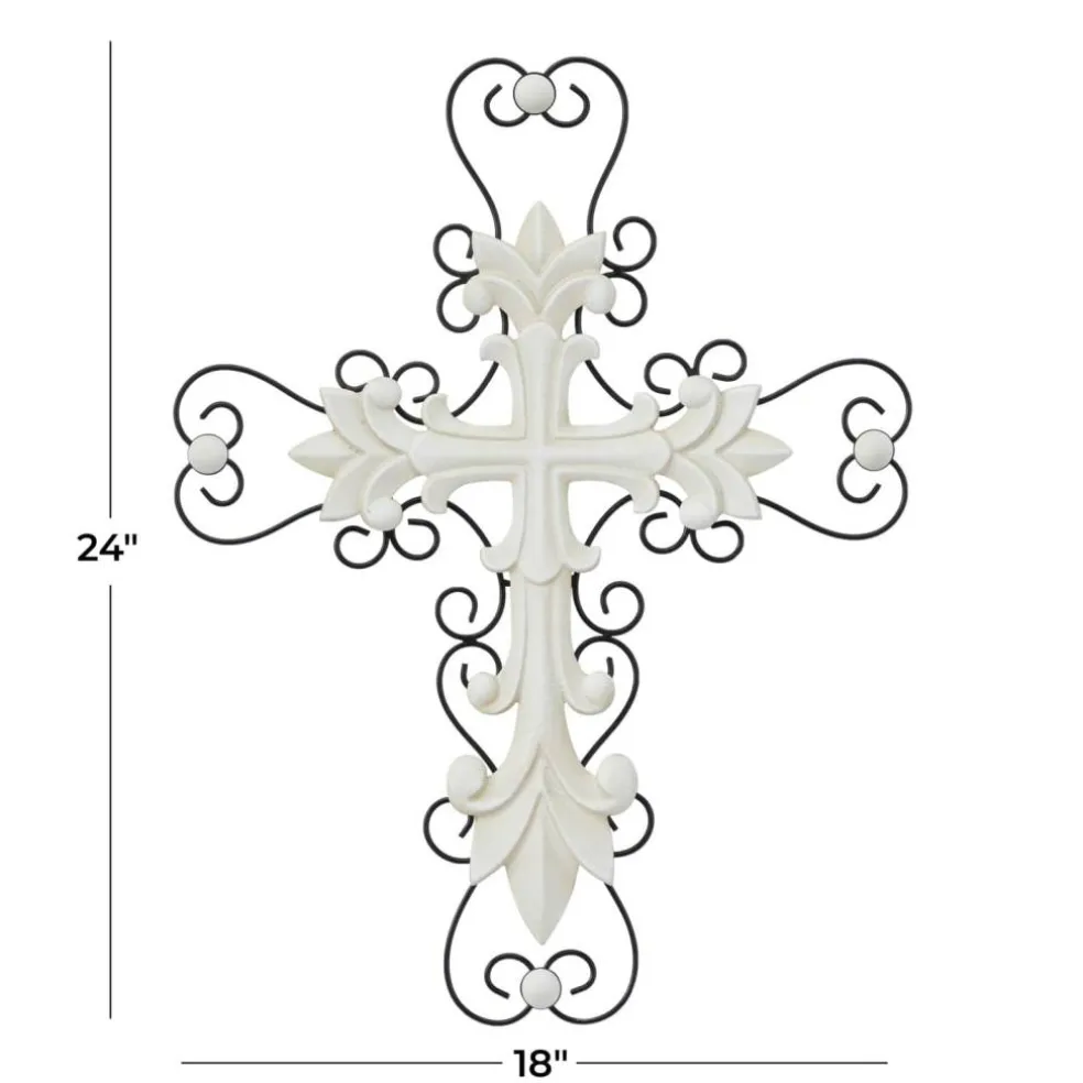 White Traditional Crosses, 18" x 1" x 24"