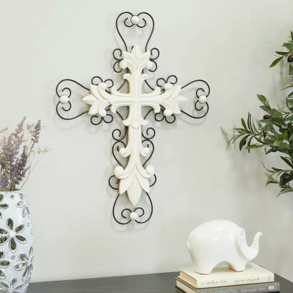 White Traditional Crosses, 18" x 1" x 24"