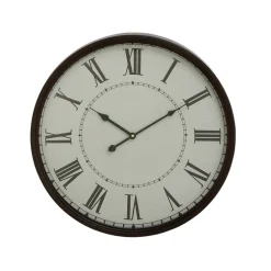 White Traditional Metal Wall Clock