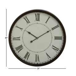 White Traditional Metal Wall Clock