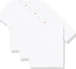 White T-Shirts Size 2-4, 3 Pack Plain Short Sleeve Shirts for Kids Crafts, Tie Dye & Classroom Projects