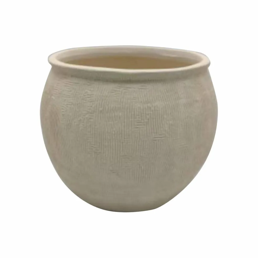 6.5" Whitewash Ceramic Planter by Ashland®