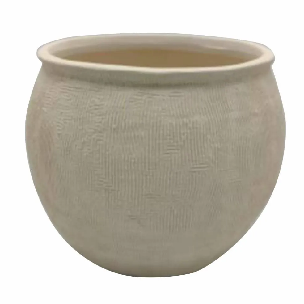 6.5" Whitewash Ceramic Planter by Ashland®