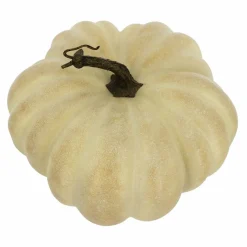 10" White Washed Beige Decorative Pumpkin by Ashland®