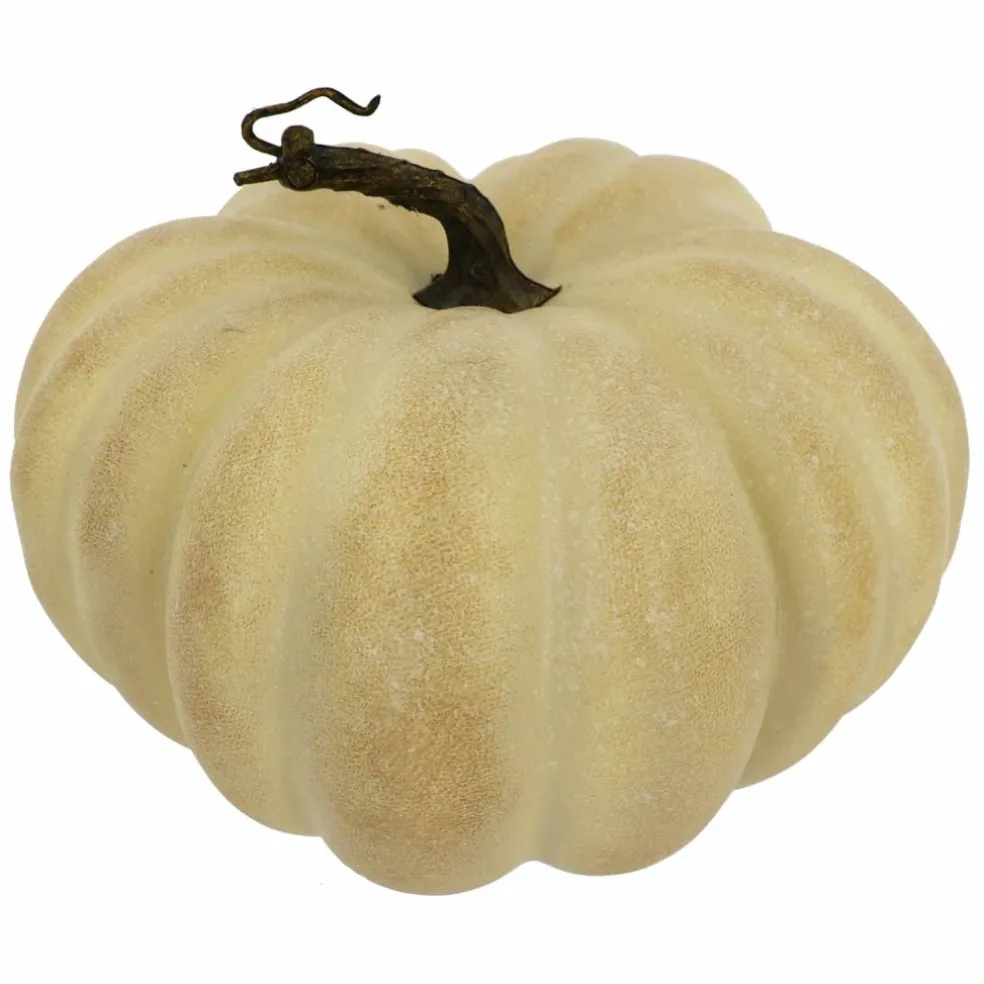 10" White Washed Beige Decorative Pumpkin by Ashland®